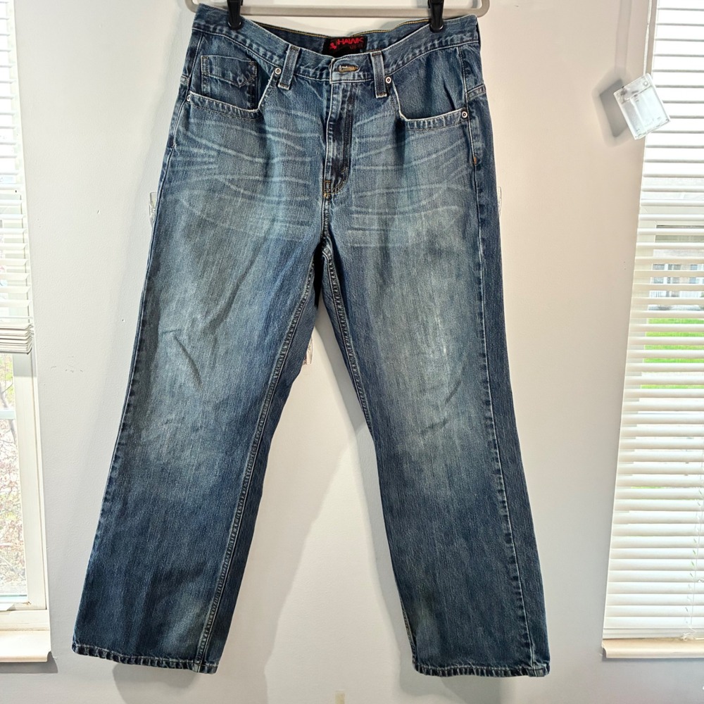 Tony Hawk Retro Skater Baggy Y2K‎ Straight Leg Jeans Size 34x30 Y2K Grunge Goth
